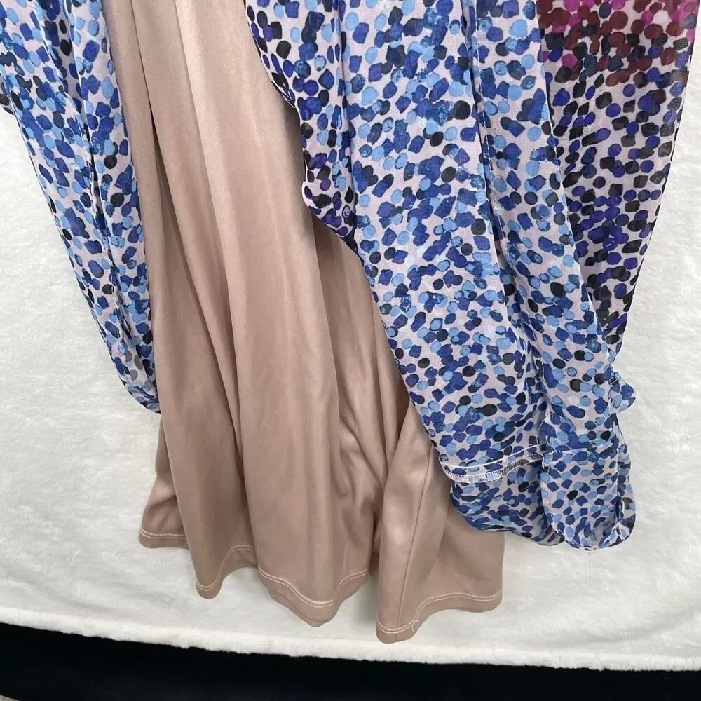 Donna Ricco Maxi Dress Womens Size 8 Sleeveless Lined Multicolor Boho - Picture 5 of 14